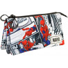 Estuche  SPIDERMAN  3 departamentosmulticolor