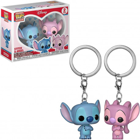 LLAVERO Angel y Stitch