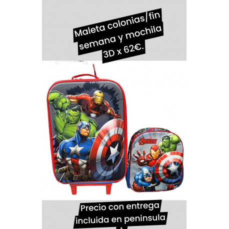 Maleta viaje SUPERHEROES y mochila